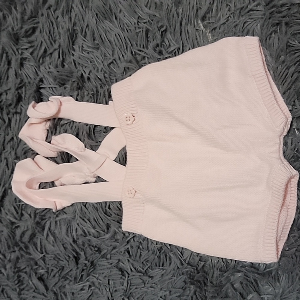 Cat & Jack pink knit overalls 0-3 month